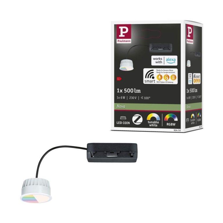 Paulmann LED Modul Einbauleuchte RGBW Coin     50mm  Coin 6W 500lm 230V dimmbar 2200 - 6500K Satin