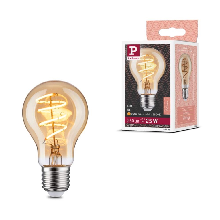 Paulmann Vintage Edition LED Birne   E27 230V 250lm 4,8W 1800K  Gold