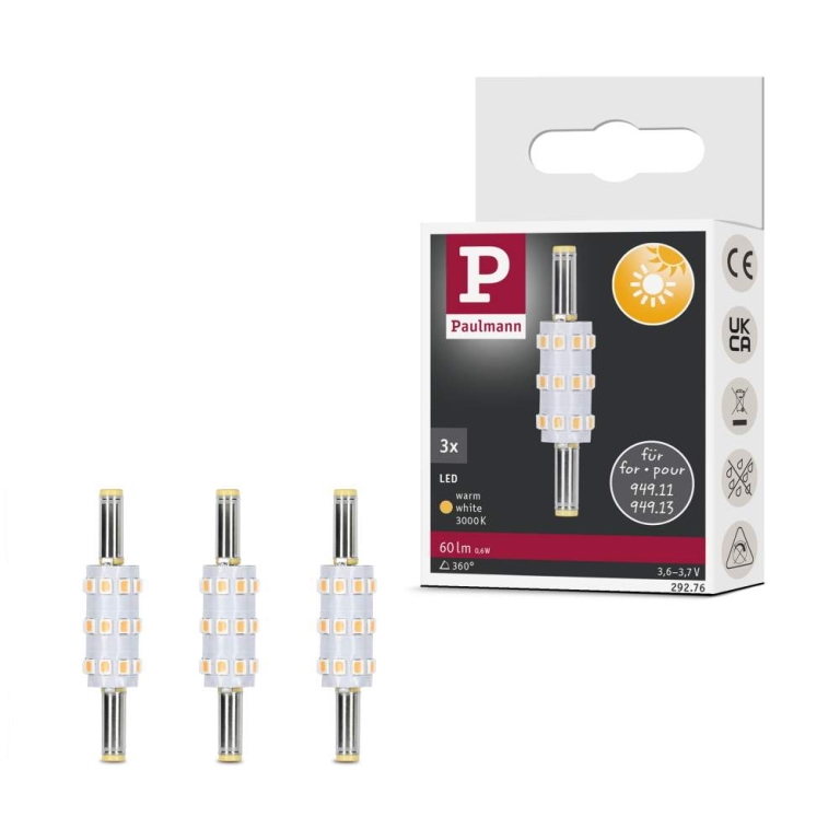 Paulmann Solar LED Stecksockel Taina Ersatzleuchtmittel 3er-Set 3000K 60lm