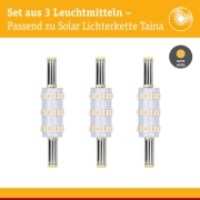 Solar LED Stecksockel Taina Ersatzleuchtmittel 3er-Set 3000K 60lm