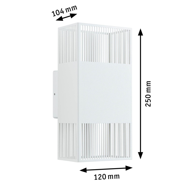 Paulmann LED Wandleuchte Tharin IP44 3000K 120x104mm 2x3,7W Weiß