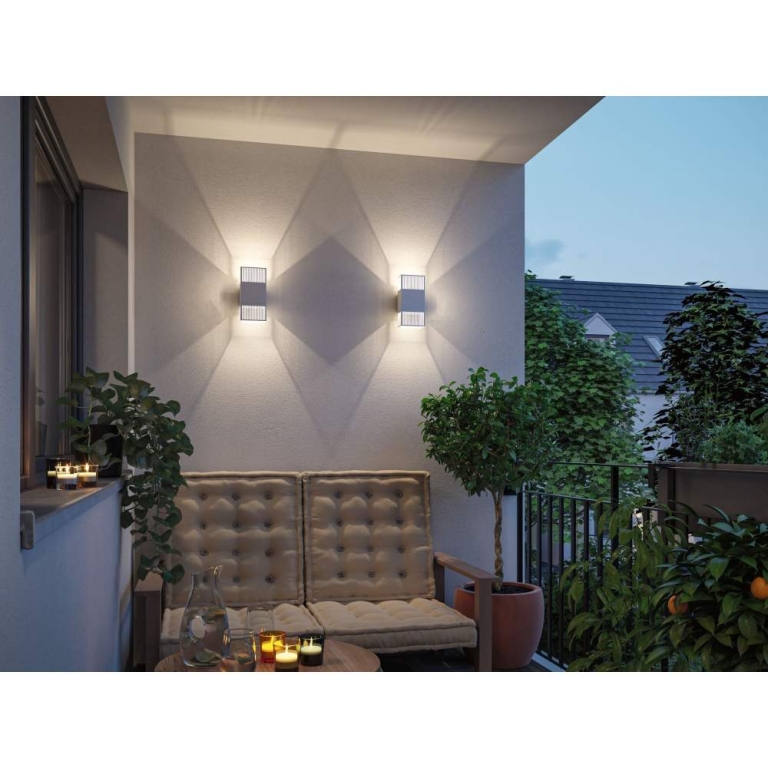 Paulmann LED Wandleuchte Tharin IP44 3000K 120x104mm 2x3,7W Weiß