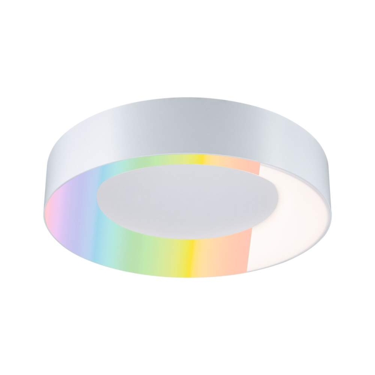 Paulmann LED Deckenleuchte Smart Home Zigbee 3.0 Casca IP44  RGBW+ 1750lm 230V 20W dimmbar Weiß matt