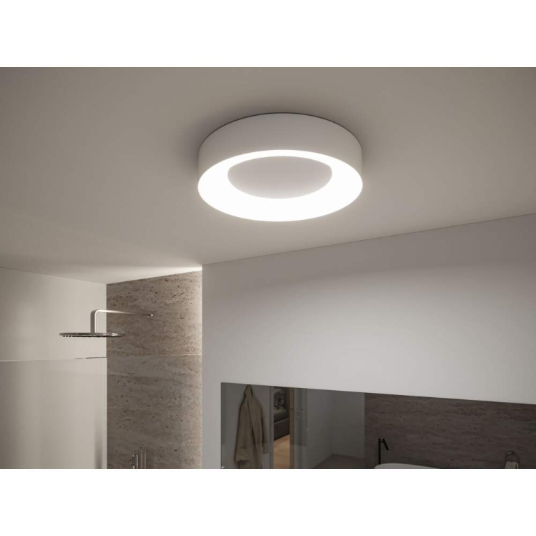 Paulmann LED Deckenleuchte Smart Home Zigbee 3.0 Casca IP44  RGBW+ 1750lm 230V 20W dimmbar Weiß matt