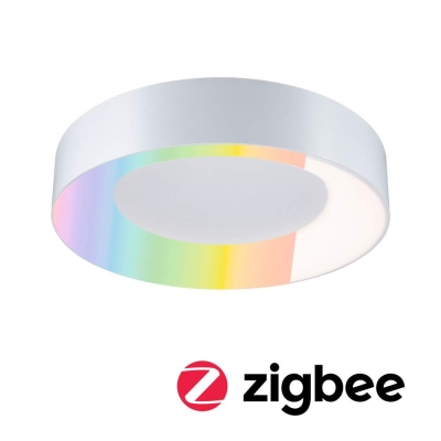 Paulmann LED Deckenleuchte Smart Home Zigbee 3.0 Casca IP44  RGBW+ 1750lm 230V 20W dimmbar Weiß matt
