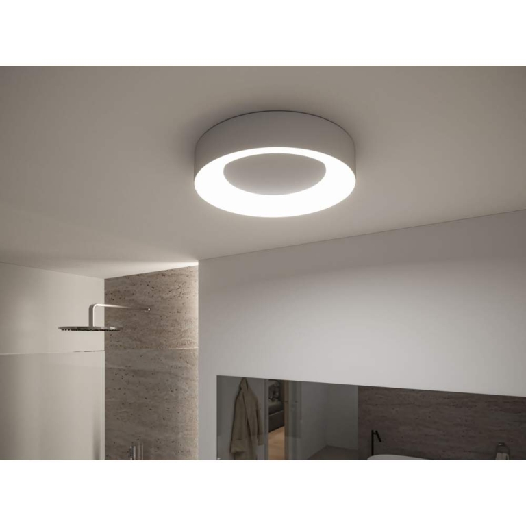 Paulmann LED Deckenleuchte Smart Home Zigbee 3.0 Casca IP44  RGBW+ 1750lm 230V 20W dimmbar Alu matt