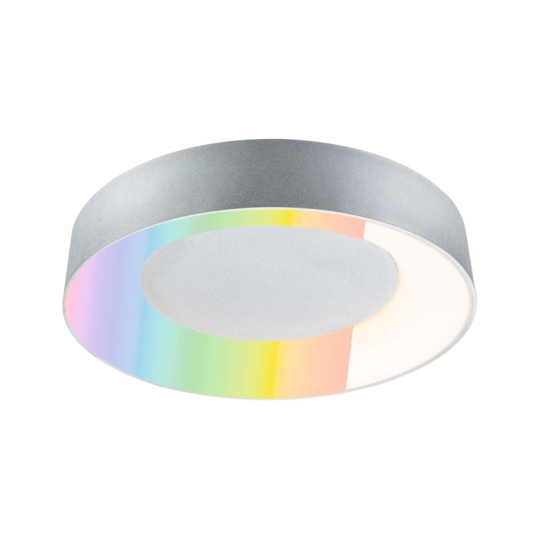 Paulmann LED Deckenleuchte Smart Home Zigbee 3.0 Casca IP44  RGBW+ 1750lm 230V 20W dimmbar Alu matt