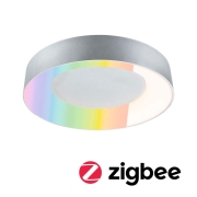 Paulmann LED Deckenleuchte Smart Home Zigbee 3.0 Casca IP44  RGBW+ 1750lm 230V 20W dimmbar Alu matt