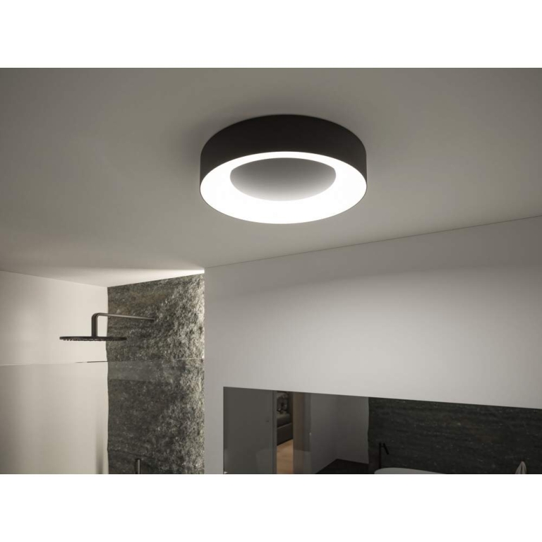 Paulmann LED Deckenleuchte Smart Home Zigbee 3.0 Casca IP44  RGBW+ 1750lm 230V 20W dimmbar Schwarz matt