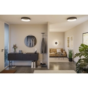 LED Deckenleuchte Smart Home Zigbee 3.0 Casca IP44  RGBW+ 1750lm 230V 20W dimmbar Schwarz matt