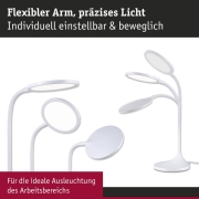 LED Schreibtischleuchte Mejan  4000K 1200lm 15W Weiß matt