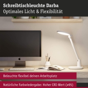 LED Schreibtischleuchte Darba  4000K 1150lm 15W Weiß matt