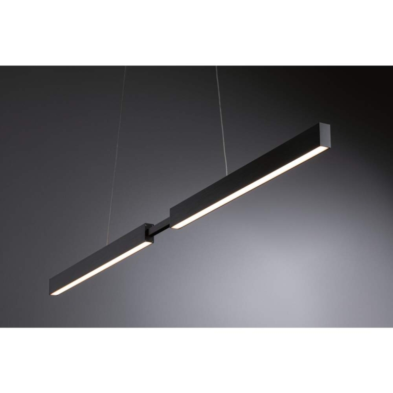 Paulmann LED Pendelleuchte Smart Home Zigbee 3.0 Aptare RGBW+ dimmbar 1920lm / 1920lm 2x16W Schwarz gebürstet