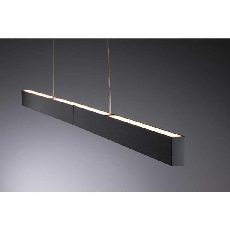 Paulmann LED Pendelleuchte Smart Home Zigbee 3.0 Aptare RGBW+ dimmbar 1920lm / 1920lm 2x16W Schwarz gebürstet