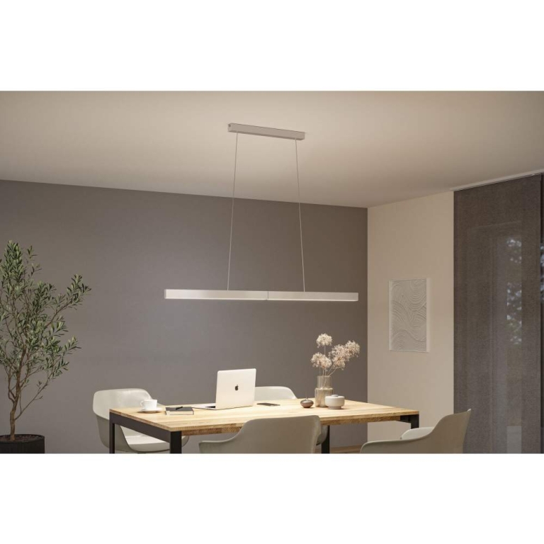 Paulmann LED Pendelleuchte Smart Home Zigbee 3.0 Aptare RGBW+ dimmbar 1920lm / 1920lm 2x16W Alu gebürstet