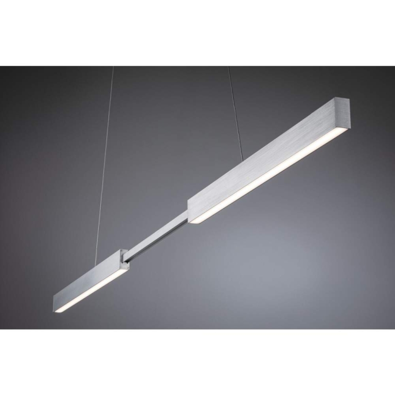 Paulmann LED Pendelleuchte Smart Home Zigbee 3.0 Aptare RGBW+ dimmbar 1920lm / 1920lm 2x16W Alu gebürstet
