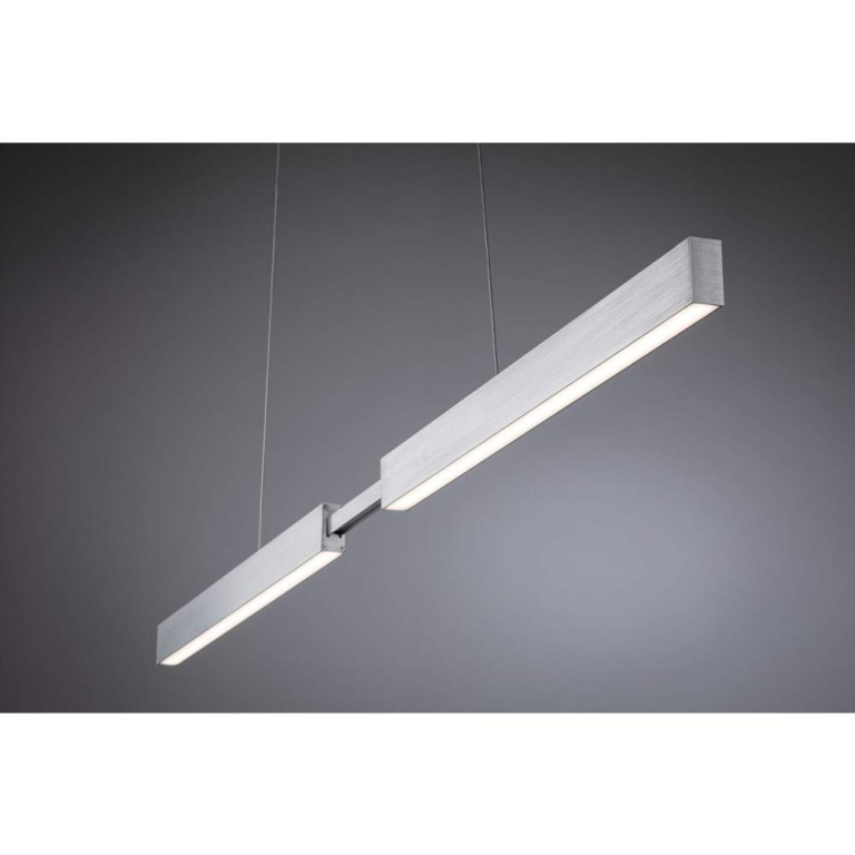 Paulmann LED Pendelleuchte Smart Home Zigbee 3.0 Aptare RGBW+ dimmbar 1920lm / 1920lm 2x16W Alu gebürstet