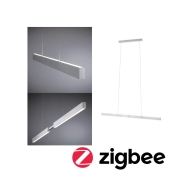 LED Pendelleuchte Smart Home Zigbee 3.0 Aptare RGBW+ dimmbar 1920lm / 1920lm 2x16W Alu gebürstet