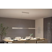 LED Pendelleuchte Smart Home Zigbee 3.0 Aptare RGBW+ dimmbar 1920lm / 1920lm 2x16W Alu gebürstet