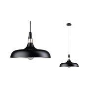 Pendelleuchte Juna  E27   max. 20W Schwarz matt Champagner dimmbar Metall