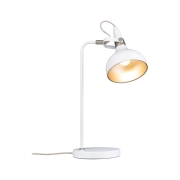 Tischleuchte Juna E14   max. 20W Weiß matt, Champagner Metall