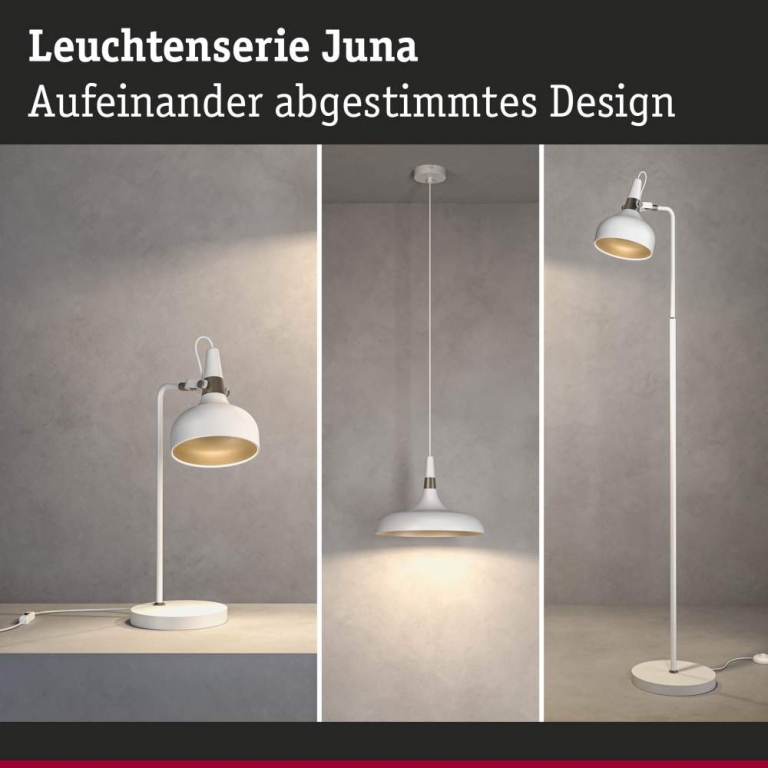 Paulmann Stehleuchte Juna E14   max. 20W Weiß matt Champagner Metall
