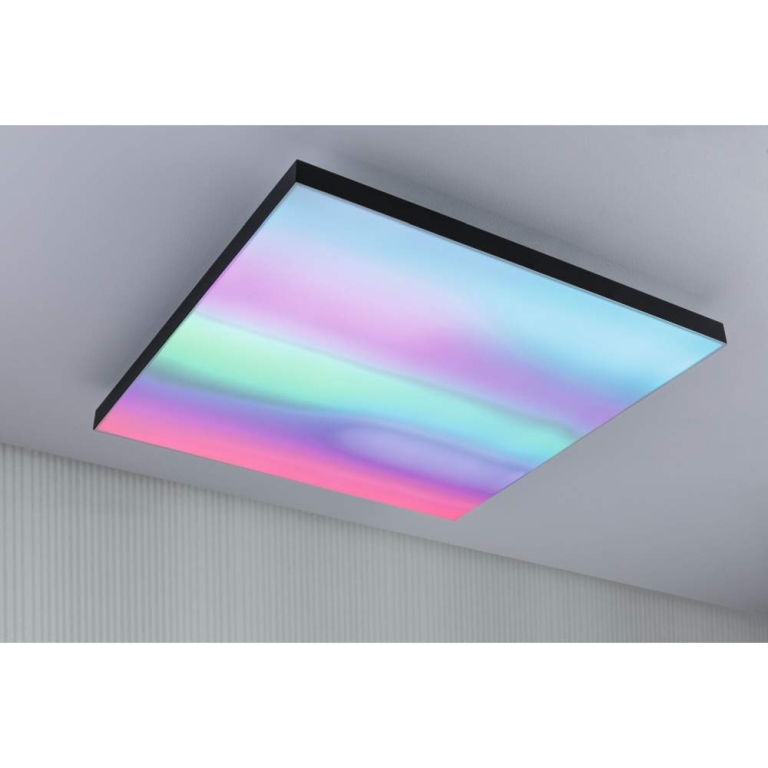 Paulmann LED Panel Loria Rainbow dynamicRGBW   eckig 595x595mm  31W 2820lm RGB+ Schwarz dimmbar