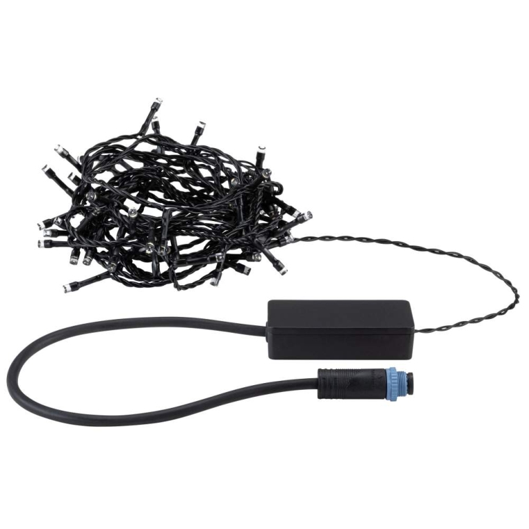 Paulmann Plug & Shine LED Lichterkette Yuna Warmweiß 7,4m IP44 1,3W  Schwarz