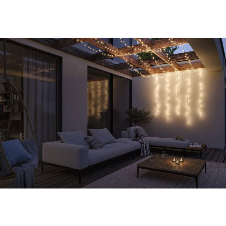 Paulmann Plug & Shine LED Lichterkette Yuna Warmweiß 7,4m IP44 1,3W  Schwarz