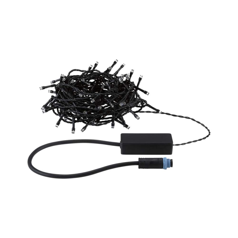 Paulmann Plug & Shine LED Lichterkette Yuna Warmweiß 12,4m IP44 2,5W  Schwarz