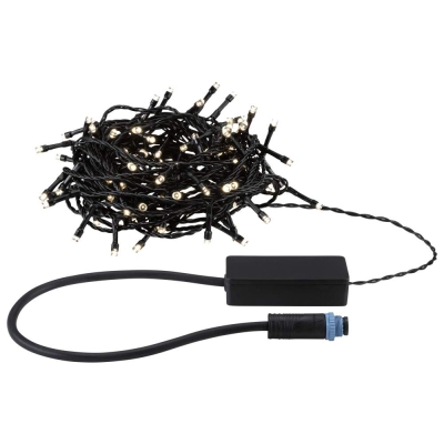 Paulmann Plug & Shine LED Lichterkette Yuna Warmweiß 12,4m IP44 2,5W  Schwarz