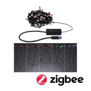 Plug & Shine LED Lichterkette Yuna RGB 7,4m IP44 3W  Schwarz