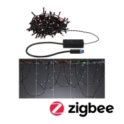 Plug & Shine LED Lichterkette Yuna RGB 12,4m IP44 5W  Schwarz