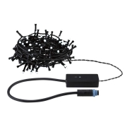Plug & Shine LED Lichterkette Yuna RGB 12,4m IP44 5W  Schwarz