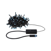 Plug & Shine LED Lichterkette Yuna RGB 12,4m IP44 5W  Schwarz
