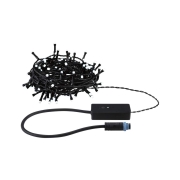 Plug & Shine LED Lichterkette Yuna RGB 12,4m IP44 5W  Schwarz