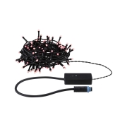 Plug & Shine LED Lichterkette Yuna RGB 12,4m IP44 5W  Schwarz