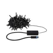 Plug & Shine LED Lichterkette Yuna RGB 12,4m IP44 5W  Schwarz