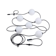 Plug & Shine LED Lichterkette Naima Basisset IP67 3000K 6x1W 5,88m  Schwarz
