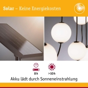 Solar LED Lichterkette Taina Basisset IP67 3000K 5,8m 6x60lm Schwarz