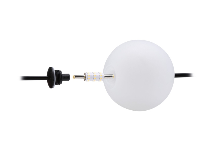 Paulmann Plug & Shine LED Lichterkette Naima Erweiterungsset IP67 3000K 3x1W 1,71m  Schwarz