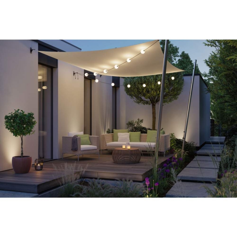 Paulmann Plug & Shine LED Lichterkette Naima Erweiterungsset IP67 3000K 3x1W 1,71m  Schwarz