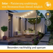 Solar LED Lichterkette Taina Erweiterungsset IP67 3000K 1,71m 3x60lm Schwarz