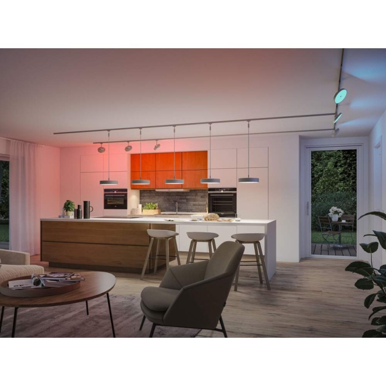 Paulmann URail Pendel Smart Home Zigbee 3.0 Hildor RGBW  510lm 10W RGBW+ dimmbar 230V Chrom matt