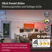 URail Pendel Smart Home Zigbee 3.0 Hildor RGBW  510lm 10W RGBW+ dimmbar 230V Chrom matt