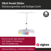 URail Pendel Smart Home Zigbee 3.0 Hildor RGBW  510lm 10W RGBW+ dimmbar 230V Signalweiß