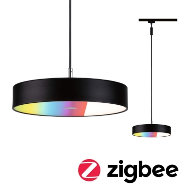 Paulmann URail Pendel Smart Home Zigbee 3.0 Hildor RGBW  510lm 10W RGBW+ dimmbar 230V Schwarz matt