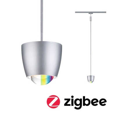 Paulmann URail Pendel Smart Home Zigbee 3.0 Tyros RGBW  200lm 4,5W RGBW+ dimmbar 230V Chrom matt