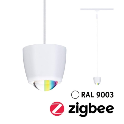 Paulmann URail Pendel Smart Home Zigbee 3.0 Tyros RGBW  200lm 4,5W RGBW+ dimmbar 230V Signalweiß