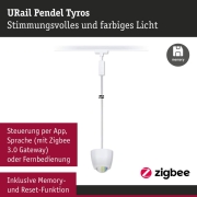URail Pendel Smart Home Zigbee 3.0 Tyros RGBW  200lm 4,5W RGBW+ dimmbar 230V Signalweiß
